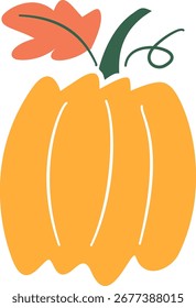 Ilustración de calabaza simple para otoño y otoño