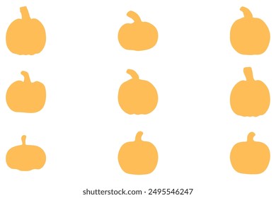 Simple pumpkin illustration design set