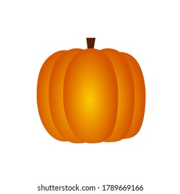 Simple pumpkin illustration isolated on white background