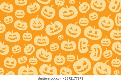 Simple Pumpkins Halloween Design Pattern Background