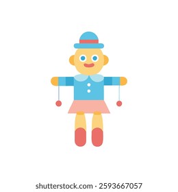 Simple puppet icon designed for performances.