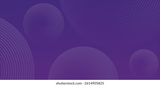 Simple purple abstract background with circle line motif. vector