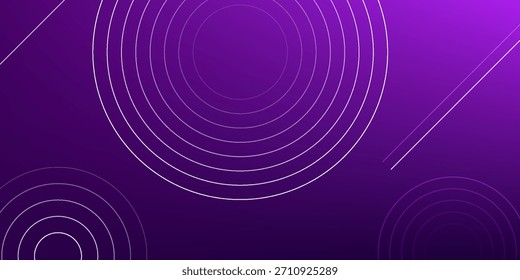 Simple purple abstract background with circle line motif