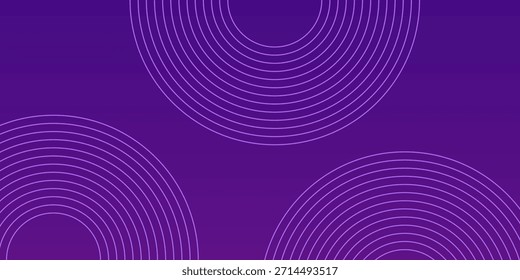 Simple purple abstract background with circle line motif