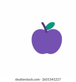 Simple purple apple graphic vector illustration
