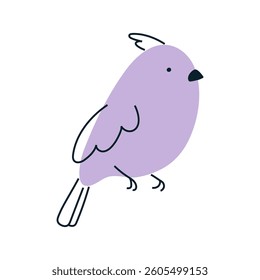 Simple purple bird. Perfect for spring and nature designs.