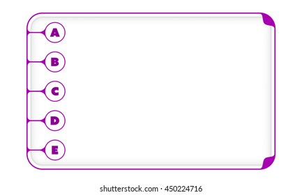 Simple purple boxes to fill your text and letters