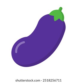 Simple purple eggplant  icon. Vector.
