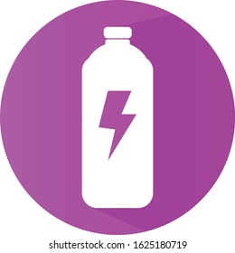 Simple purple energizer bottle icon