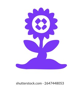 Gráfico de flor púrpura simple (1)