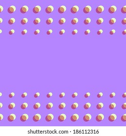 Simple purple horizontal seamless background with carved transparent circles