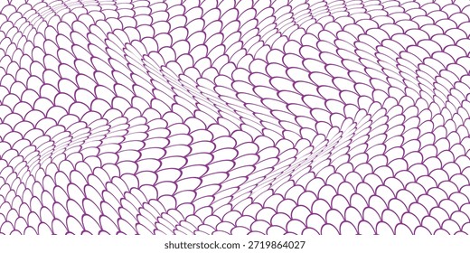 simple purple outline fish scale wavy pattern for banner poster background.
