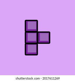 simple purple puzzle with black lines