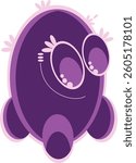 a simple purple rocket vector