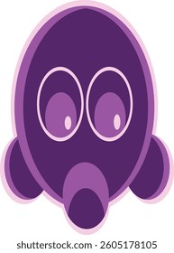 a simple purple rocket vector