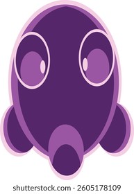 a simple purple rocket vector