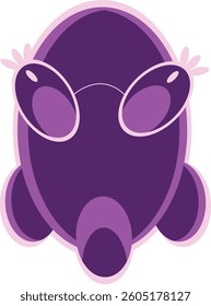 a simple purple rocket vector