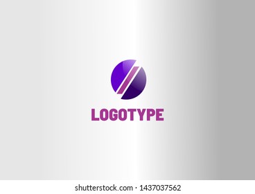 Simple purple round company logo