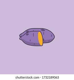 simple purple sweet potato illustration 