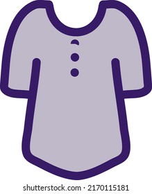 Simple Purple Tshirt, Illustration, Vector On A White Background.