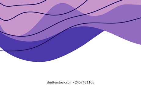 simple purple wave background. flat background model from a dark purple color combination. simple elegant wave style