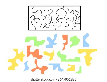 Simple puzzle game for kids, game to testing children's intelligence.