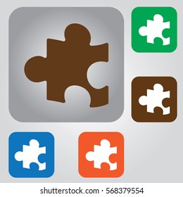 Simple puzzle icon. Business concept. Idea. Logic. Puzzle Icon Vector.