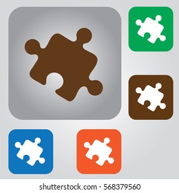 Simple puzzle icon. Business concept. Idea. Logic. Puzzle Icon Vector.