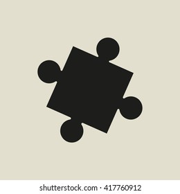 Simple puzzle icon. isolated puzzle