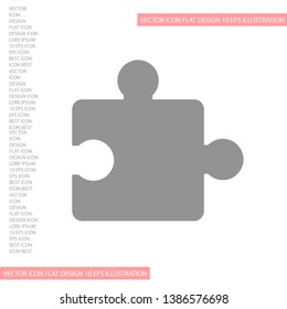 Simple puzzle icon . Lorem Ipsum Illustration design