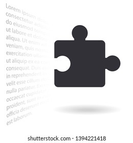 Simple puzzle icon . Lorem Ipsum Illustration design