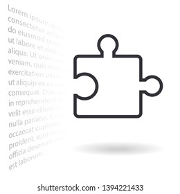 Simple puzzle icon . Lorem Ipsum Illustration design