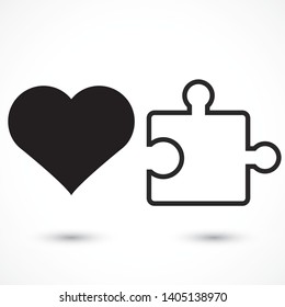 Simple puzzle icon . Lorem Ipsum Illustration design