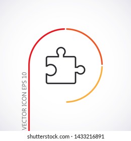 Simple puzzle icon . Lorem Ipsum Illustration design