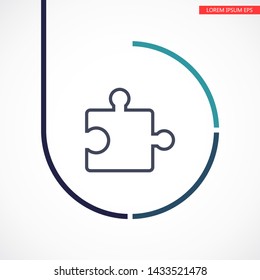 Simple puzzle icon . Lorem Ipsum Illustration design