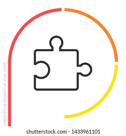Simple puzzle icon . Lorem Ipsum Illustration design