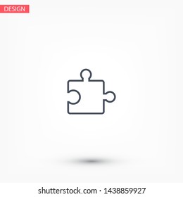 Simple puzzle icon . Lorem Ipsum Illustration design