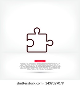 Simple puzzle icon . Lorem Ipsum Illustration design