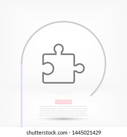Simple puzzle icon . Lorem Ipsum Illustration design