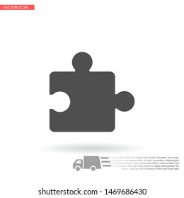 Simple puzzle icon . Lorem Ipsum Illustration design
