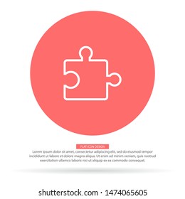 Simple puzzle icon . Lorem Ipsum Illustration design