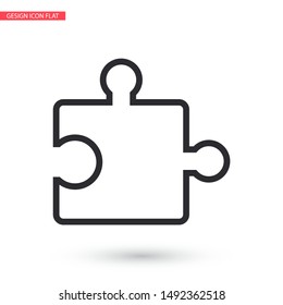 Simple puzzle icon . Lorem Ipsum Illustration design