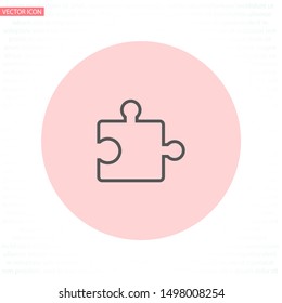 Simple puzzle icon . Lorem Ipsum Illustration design