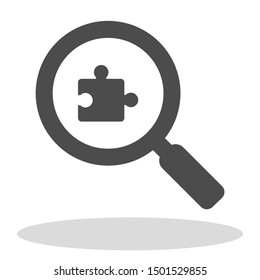Simple puzzle icon . Lorem Ipsum Illustration design