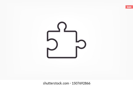 Simple puzzle icon . Lorem Ipsum Illustration design