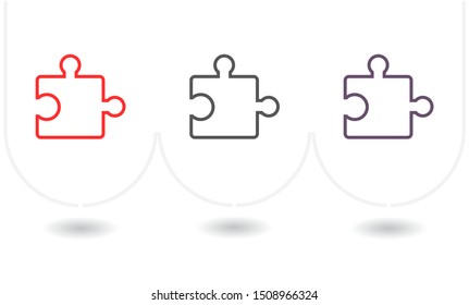 Simple puzzle icon . Lorem Ipsum Illustration design