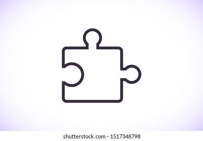 Simple puzzle icon . Lorem Ipsum Illustration design