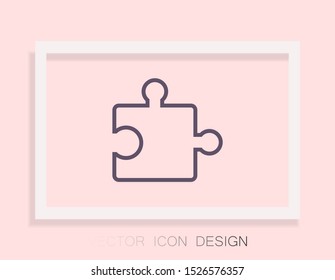 Simple puzzle icon . Lorem Ipsum Illustration design