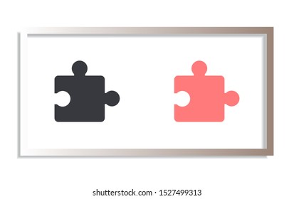 Simple puzzle icon . Lorem Ipsum Illustration design