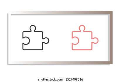 Simple puzzle icon . Lorem Ipsum Illustration design